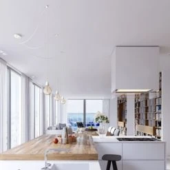 Hoopzi Suspensions Suspension 3 Fils électriques En Tissu Blanc 2,5m Douille Blanche -Luminaires Ventes suspension 3 fils electriques en tissu blanc 2 5m douille blanche 2