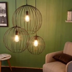 Maisons Du Monde Suspensions Suspension 3 Globes Filaires Noirs -Luminaires Ventes suspension 3 globes filaires noirs 1000 15 3 177410 6