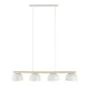 Maisons Du Monde Suspensions Suspension 4 Abat-jours En Métal Blanc Et Frêne -Luminaires Ventes suspension 4 abat jours en metal blanc et frene 1000 9 8 210707 1