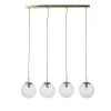 Maisons Du Monde Suspensions Suspension 4 Abat-jours En Verre Et En Métal Doré -Luminaires Ventes suspension 4 abat jours en verre et en metal dore 1000 11 15 210386 1