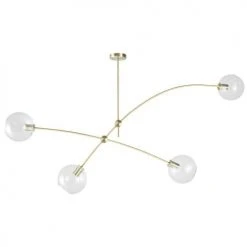 Maisons Du Monde Suspensions Suspension 4 Globes En Verre Et Métal Doré