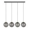 Maisons Du Monde Suspensions Suspension 4 Globes En Verre Noir Fumé Et Support En Métal Noir -Luminaires Ventes suspension 4 globes en verre noir fume et support en metal noir 1000 4 24 226631 1