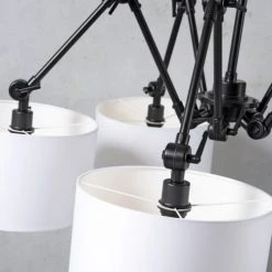 It's About Romi Lustres Suspension 5 Bras Abats-jour Blancs -Luminaires Ventes suspension 5 bras abats jour blancs 3