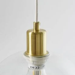 Maisons Du Monde Suspensions Suspension 5 Globes En Verre Et Métal Doré -Luminaires Ventes suspension 5 globes en verre et metal dore 1000 2 24 190674 5