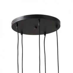 Maisons Du Monde Suspensions Suspension 5 Globes En Verre Et Métal Noir -Luminaires Ventes suspension 5 globes en verre et metal noir 1000 10 15 177422 7