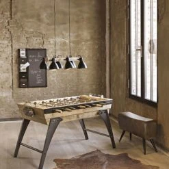 Maisons Du Monde Suspensions Suspension 6 Abat-jours En Métal Noir Et Manguier -Luminaires Ventes suspension 6 abat jours en metal noir et manguier 1000 3 1 201844 4