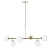 Maisons Du Monde Suspensions Suspension 6 Globes En Verre Opaline Et Métal Doré -Luminaires Ventes suspension 6 globes en verre opaline et metal dore 1000 8 30 201832 1