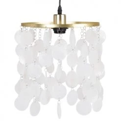 Maisons Du Monde Suspensions Suspension à Pampilles En Nacre écrue Et Métal Doré