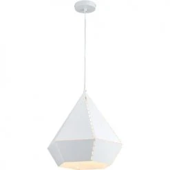 ATHM DESIGN Suspensions Suspension Abat Jour Métal Blanc