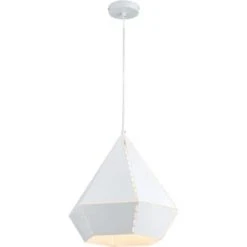 ATHM DESIGN Suspensions Suspension Abat Jour Métal Blanc -Luminaires Ventes suspension abat jour metal blanc 36