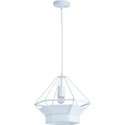 ATHM DESIGN Suspensions Suspension Abat Jour Métal Blanc