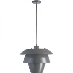 ATHM DESIGN Suspensions Suspension Abat Jour Métal Gris