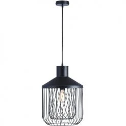 ATHM DESIGN Suspensions Suspension Abat Jour Métal Noir