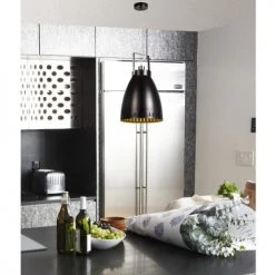 ATHM DESIGN Suspensions Suspension Abat Jour Métal Noir -Luminaires Ventes suspension abat jour metal noir 2