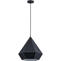 ATHM DESIGN Suspensions Suspension Abat Jour Métal Noir -Luminaires Ventes suspension abat jour metal noir 23