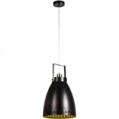 ATHM DESIGN Suspensions Suspension Abat Jour Métal Noir -Luminaires Ventes suspension abat jour metal noir 3
