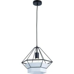 ATHM DESIGN Suspensions Suspension Abat Jour Métal Blanc -Luminaires Ventes suspension abat jour metal noir 7