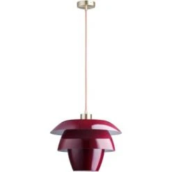 ATHM DESIGN Suspensions Suspension Abat Jour Métal Gris -Luminaires Ventes suspension abat jour metal rouge 2