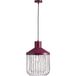 ATHM DESIGN Suspensions Suspension Abat Jour Métal Noir -Luminaires Ventes suspension abat jour metal rouge 3