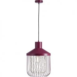 ATHM DESIGN Suspensions Suspension Abat Jour Métal Rouge