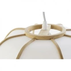 Wadiga Suspensions Suspension Bambou Et Polyester 34x34x21cm -Luminaires Ventes suspension bambou et polyester 34x34x21cm 4