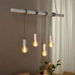 Lucide Suspensions Suspension Barre 4 Lumières En Métal L120cm 9 Lucide Suspensions Suspension Barre 4 Lumières En Métal L120cm -Luminaires Ventes suspension barre 4 lumieres en metal l120cm 1