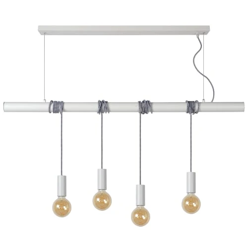 Lucide Suspensions Suspension Barre 4 Lumières En Métal L120cm 7 Lucide Suspensions Suspension Barre 4 Lumières En Métal L120cm – Image 5