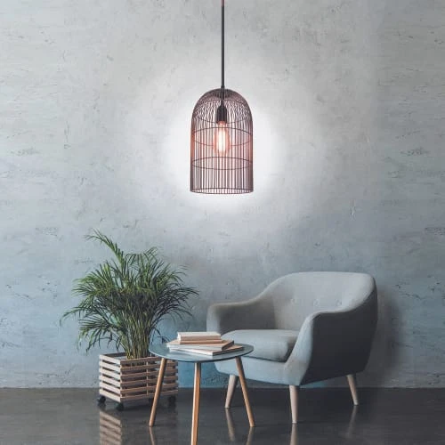 The Home Deco Light Suspensions Suspension Cage Haute Filaire Cuivre Mat 4 The Home Deco Light Suspensions Suspension Cage Haute Filaire Cuivre Mat – Image 2