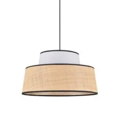 Corep Suspensions Suspension Coton Et Raphia D38cm -Luminaires Ventes suspension coton et raphia d38cm 4