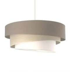 Metropolight Suspensions Suspension Cylindre Textile Beige D58cm -Luminaires Ventes suspension cylindre textile beige d58cm 4