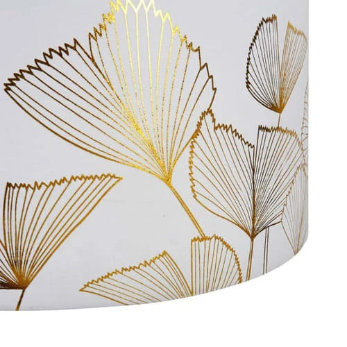 Decoratie Suspensions Suspension Cylindrique Blanc Doré D40cm 5 Decoratie Suspensions Suspension Cylindrique Blanc Doré D40cm – Image 3