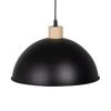 Maisons Du Monde Suspensions Suspension Demi-sphère En Métal Noir Et Bois D30 -Luminaires Ventes suspension demi sphere en metal noir et bois d30 1000 10 15 227606 1