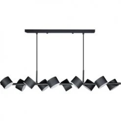 Deladeco Suspensions Suspension Design En Métal Noir 134,5 Cm -Luminaires Ventes suspension design en metal noir 134 5 cm 3