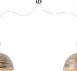 Good & Mojo Suspensions Suspension Double En Bambou L135cm -Luminaires Ventes suspension double en bambou naturel l135cm