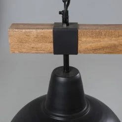 Maisons Du Monde Suspensions Suspension Double En Métal Noir Et Manguier -Luminaires Ventes suspension double en metal noir et manguier 1000 6 18 177384 2