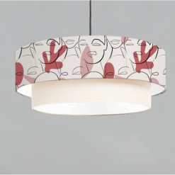 Abat-jours Suspensions Suspension Double Visage T 65 X H 30 -Luminaires Ventes suspension double visage t 65 x h 30 2