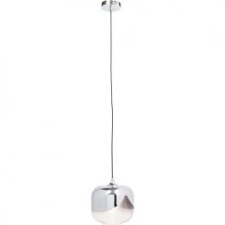Kare Design Suspensions Suspension En Acier Chromé Et Verre -Luminaires Ventes suspension en acier chrome et verre 3