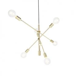 QAZQA Suspensions Suspension En Acier Doré/laiton -Luminaires Ventes suspension en acier dore laiton 2