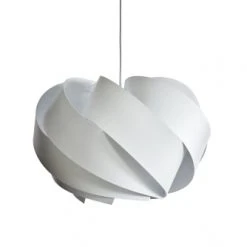 Dyberg Larsen Suspensions Suspension En Acrylique Et Polycarbonate Blanc, H 35 Cm D 50 Cm