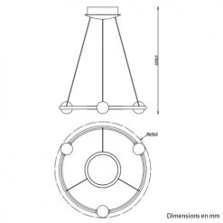 Laurie Lumière Suspensions Suspension En Aluminium Dore -Luminaires Ventes suspension en aluminium dore 2