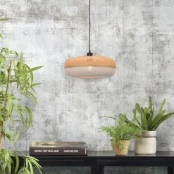 Good & Mojo Suspensions Suspension En Bambou Blanc H17cm -Luminaires Ventes suspension en bambou blanc h17cm 2