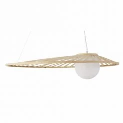 Maisons Du Monde Suspensions Suspension En Bambou Et Verre En Opaline