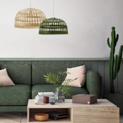 Lussiol Lighting Suspensions Suspension En Bambou Marron D. 60 Cm -Luminaires Ventes suspension en bambou marron d 60 cm 1