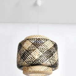 Lussiol Lighting Suspensions Suspension En Bambou Noir D. 40 Cm -Luminaires Ventes suspension en bambou noir d 40 cm 4