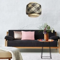 Lussiol Lighting Suspensions Suspension En Bambou Noir D. 40 Cm -Luminaires Ventes suspension en bambou noir d 40 cm 5