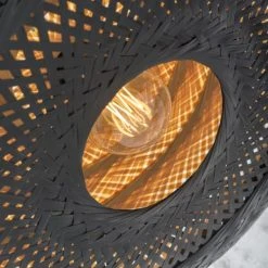 Good & Mojo Suspensions Suspension En Bambou Noir H17cm -Luminaires Ventes suspension en bambou noir h17cm 11