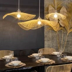 Now’s Home Suspensions Suspension En Bambou Tressé D100 -Luminaires Ventes suspension en bambou tresse d100 3