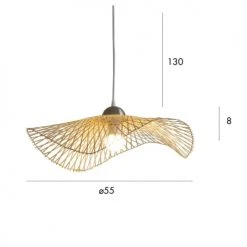 Now’s Home Suspensions Suspension En Bambou Tressé D55 -Luminaires Ventes suspension en bambou tresse d55 6