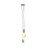 Pirouette Paris Suspensions Suspension En Béton 3 Douilles Gris Jaune Et Vert -Luminaires Ventes suspension en beton 3 douilles gris jaune et vert