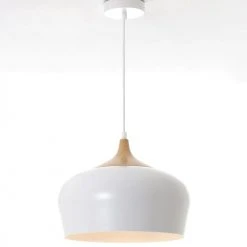 Lussiol Lighting Suspensions Suspension En Bois Blanc D. 35 Cm -Luminaires Ventes suspension en bois blanc d 35 cm 3